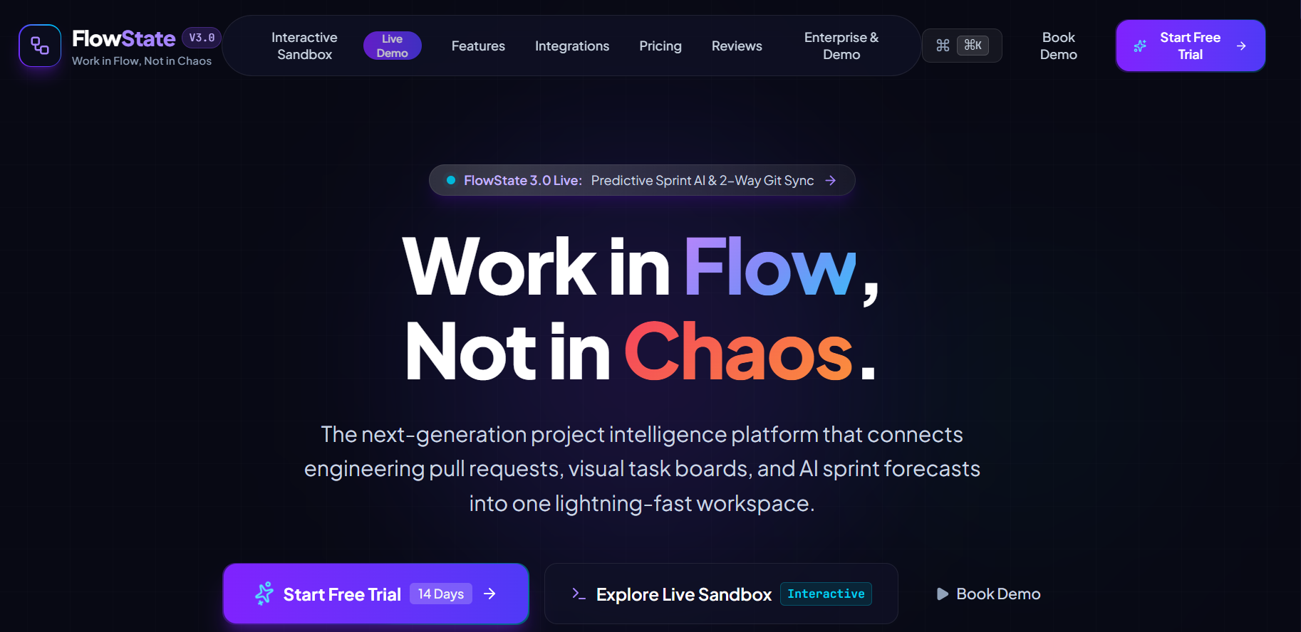 Flow State website screenshot