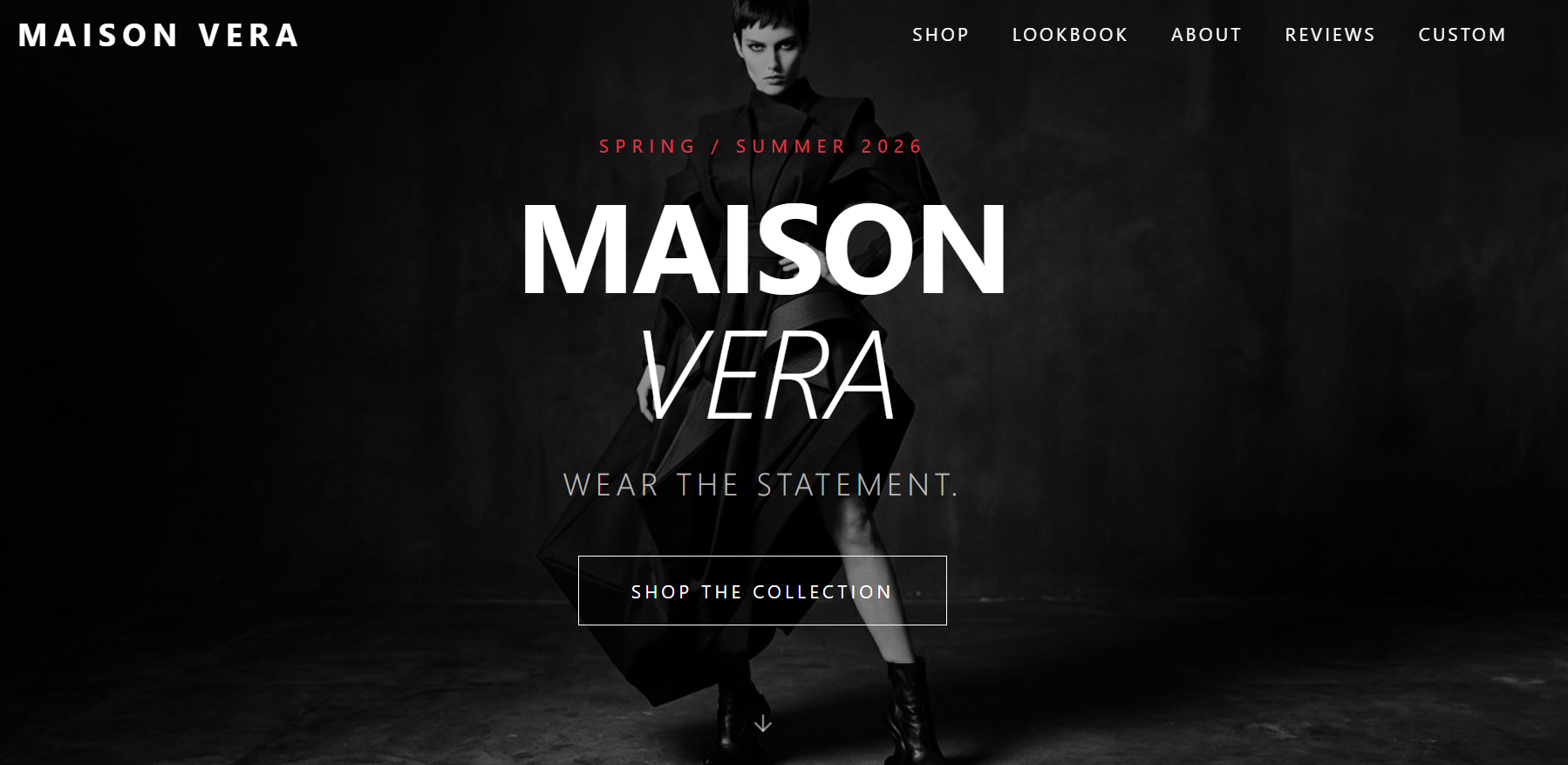 Maison Vera website screenshot
