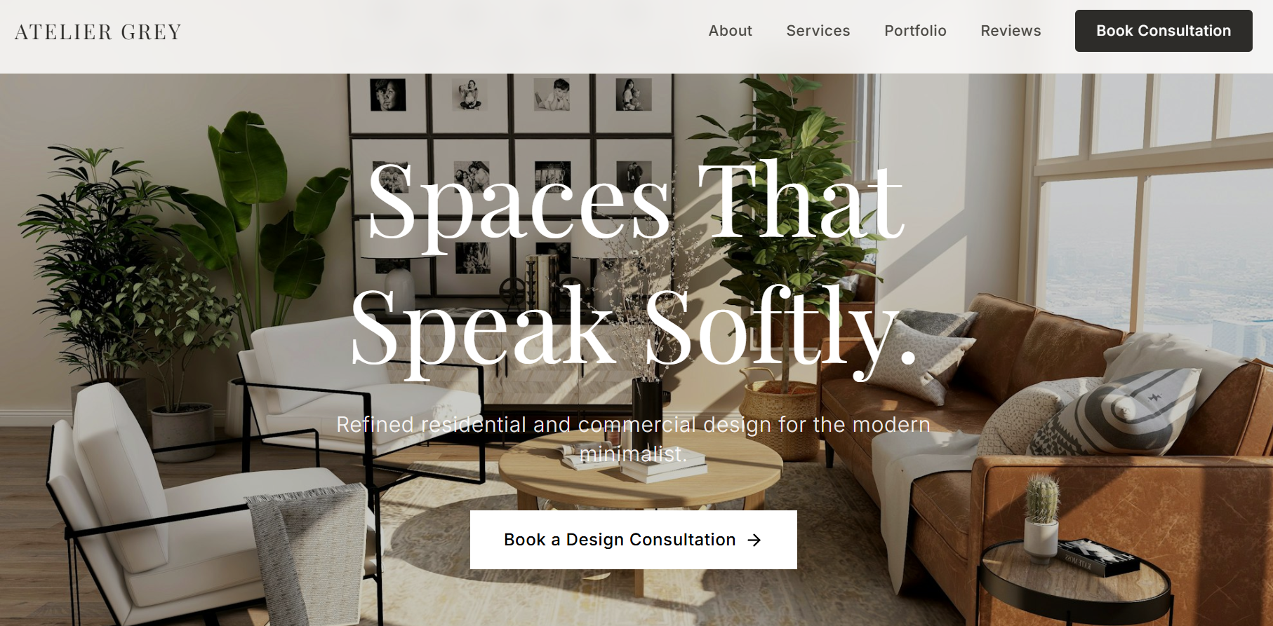 Atelier Grey Interiors website screenshot